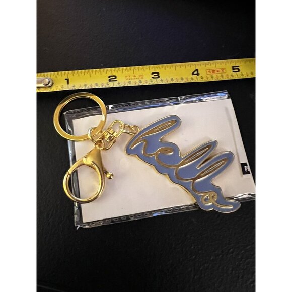Gold & Blue HELLO Key Chain - Picture 4 of 5
